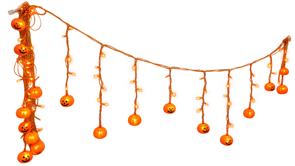 120L Cascada de calabazas naranja